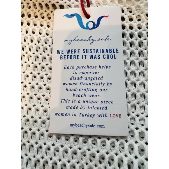 My Beachy Side Camelia Maxi Skirt Small White Cotton Lace Fringe Swim Cover Up - Picture 9 of 10